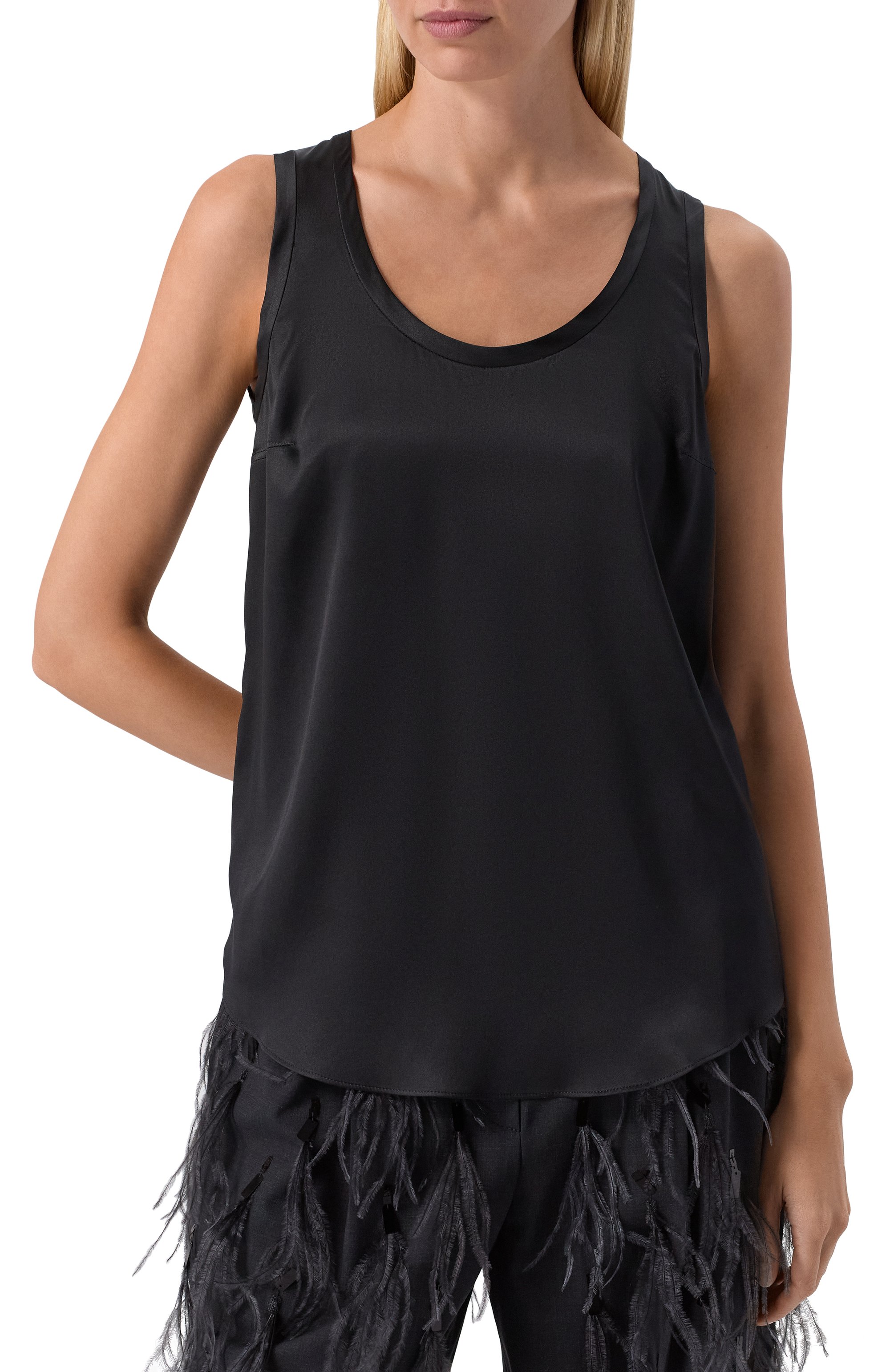 Атласный топ BRUNELLO CUCINELLI, арт. MPC59E0600, фото 3