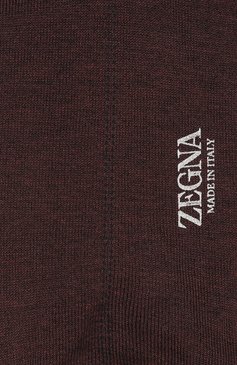 Мужские хлопковые носки ZEGNA бордового цвета, арт. N5V106110 | Фото 2 (Кросс-КТ: бельё; Материал сплава: Проставлено; Нос: Не проставлено; Материал внешний: Хлопок)