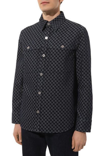 Джинсовая куртка-рубашка BALMAIN, арт. BH0HC088/DD80, фото 3