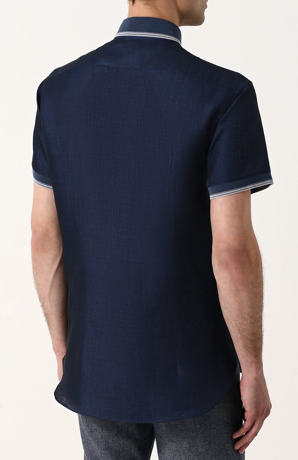 Рубашка с короткими рукавами из смеси льна и хлопка BRIONI, арт. SC321G/P3118, фото 4