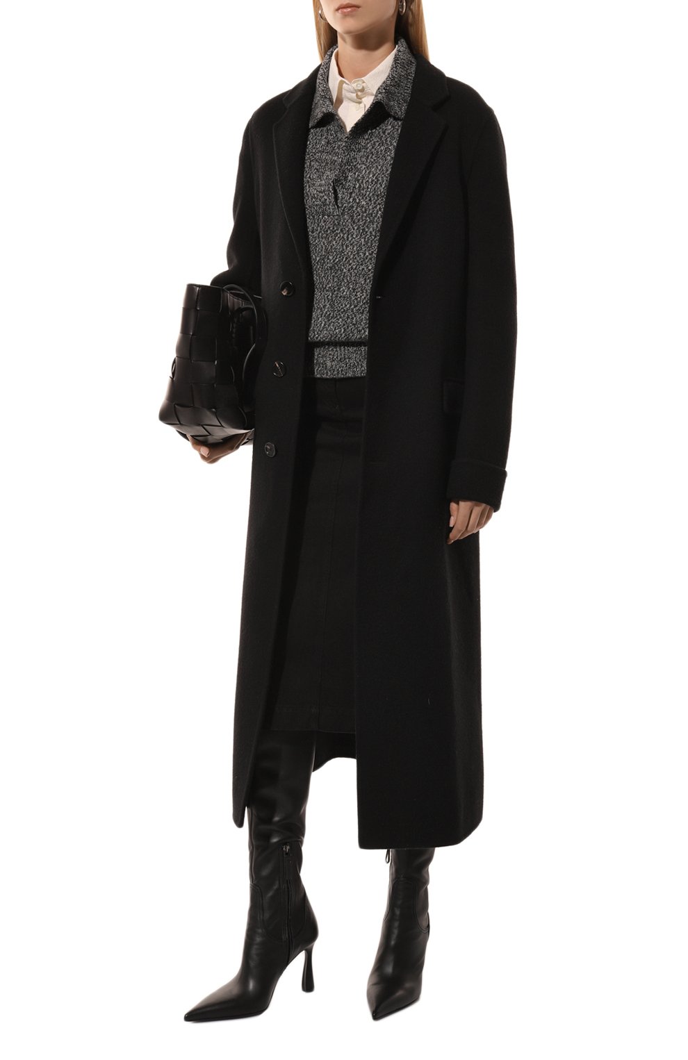 Свитер из шерсти и вискозы LORENA ANTONIAZZI серого цвета по цене 72600 руб., арт. I24145VM30A/3002, фото 2 Свитер из шерсти и вискозы LORENA ANTONIAZZI, арт. I24145VM30A/3002, фото 2