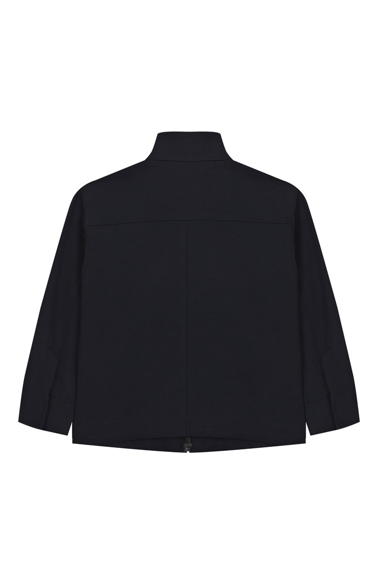 Детского ветровка DOLCE & GABBANA темно-синего цвета, арт. L4JB7N/FUGS1/2-6 | Фото 2 (Материал подклада: Синтетический материал; Автоматизация ТО: Проставлено; Автоматизация состава: Проставлено; Материал внешний: Синтетический материал, Хлопок; Рукава: Длинные; Кросс-КТ: Ветровки, Лето; Ростовка одежда: 9 лет | 134 см, 3 года | 98 см, 4 года | 104 см, 5 лет | 110 см, 6 лет | 116 см, 8 лет | 128 см, 13 - 15 лет | 158 см, 12 лет | 152 см)