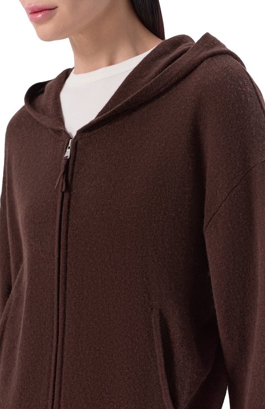 Кардиган из шерсти и кашемира Allude 255/17700 Коричневый  255/17700 Фото 5