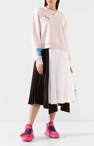 Хлопковый свитшот OFF-WHITE сиреневого цвета по цене 32900 руб., арт. 0WBA026E190030612588, фото 2 Хлопковый свитшот OFF-WHITE, арт. 0WBA026E190030612588, фото 2
