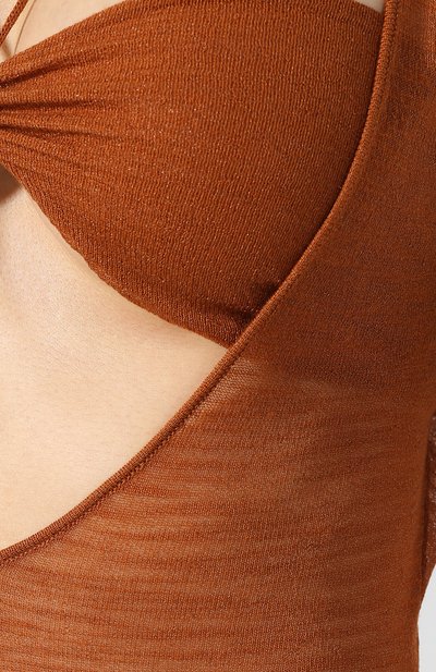 Платье-макси JACQUEMUS коричневого цвета по цене 52350 руб., арт. 191KN38/36240, фото 5 Платье-макси JACQUEMUS, арт. 191KN38/36240, фото 5