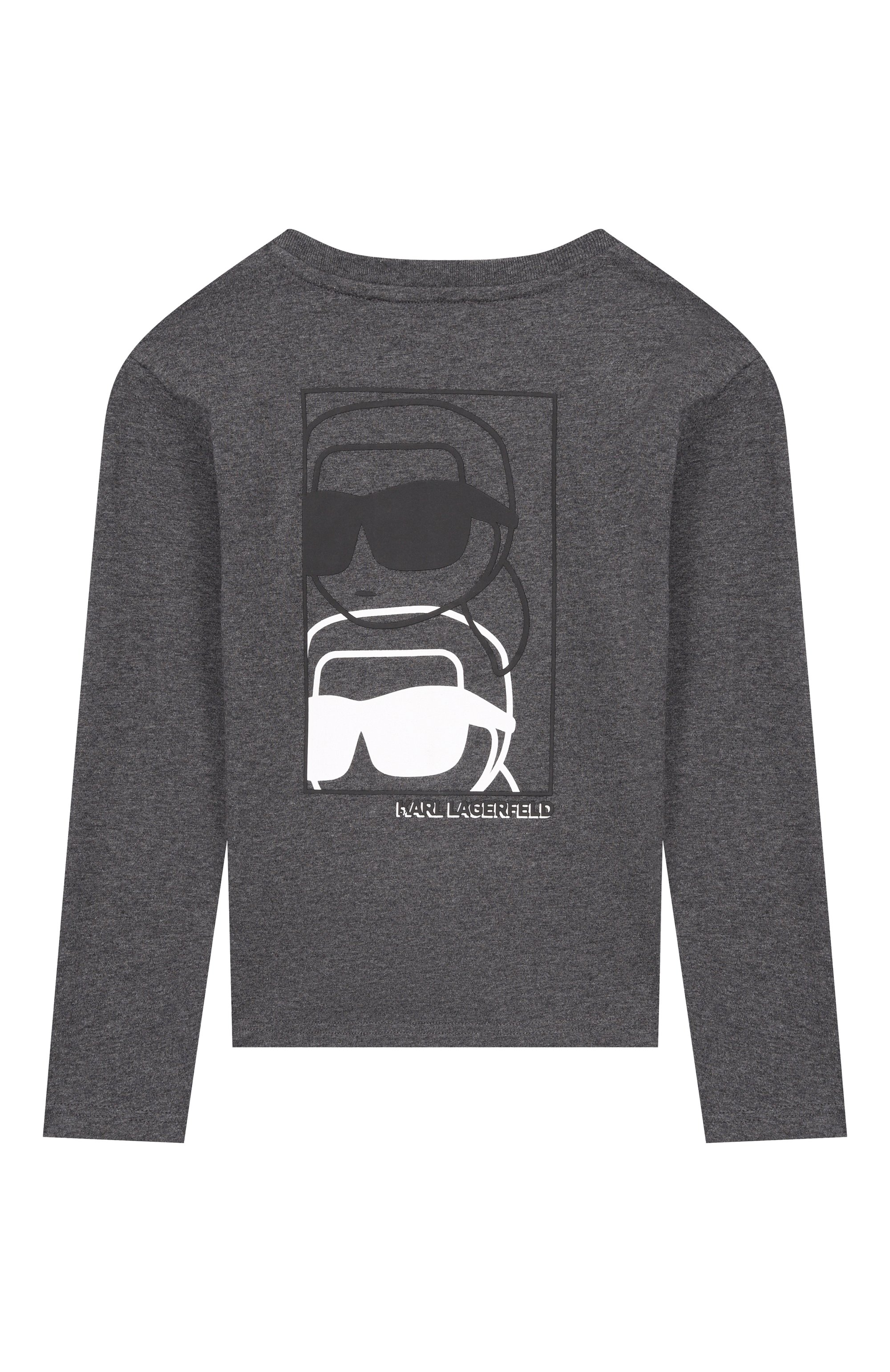 Хлопковый лонгслив KARL LAGERFELD KIDS, арт. Z30951, фото 2