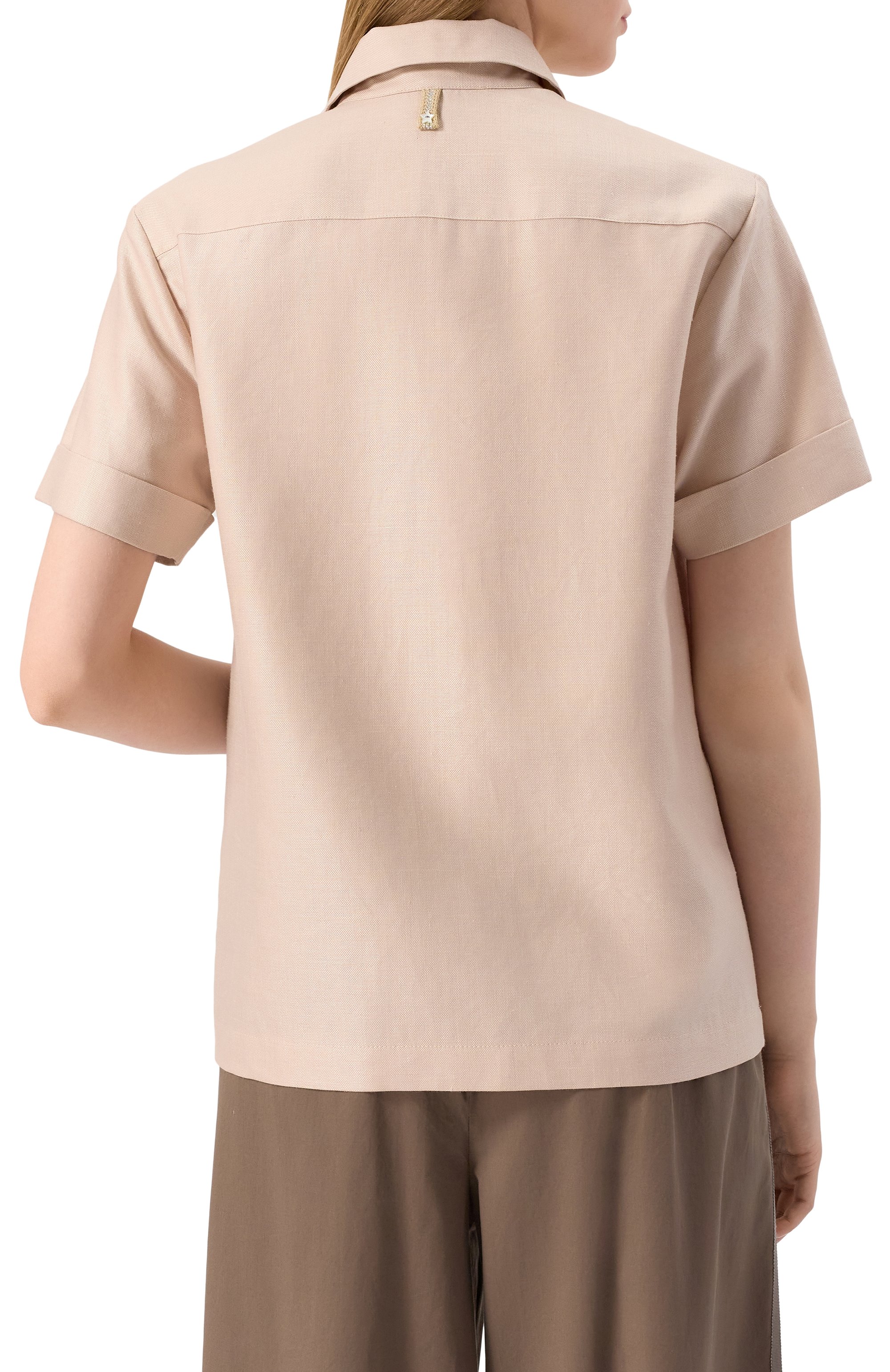 Рубашка изо льна и шелка LORENA ANTONIAZZI, арт. E2531CA18B/4903, фото 4