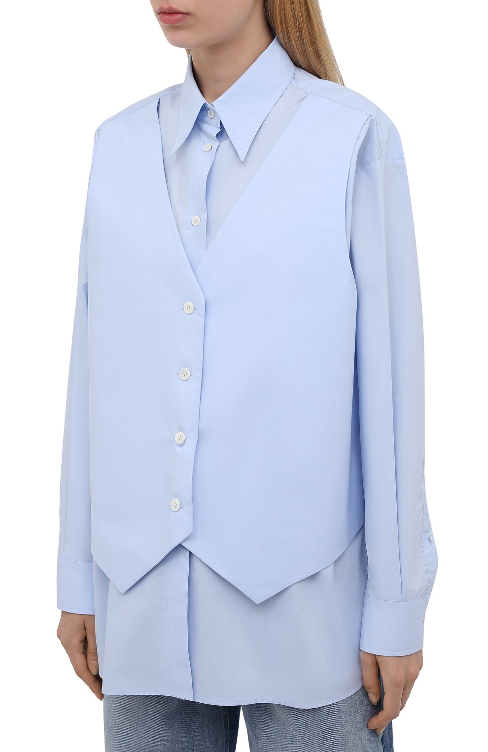 Хлопковая рубашка MM6, арт. S52DL0151/S47294, фото 3