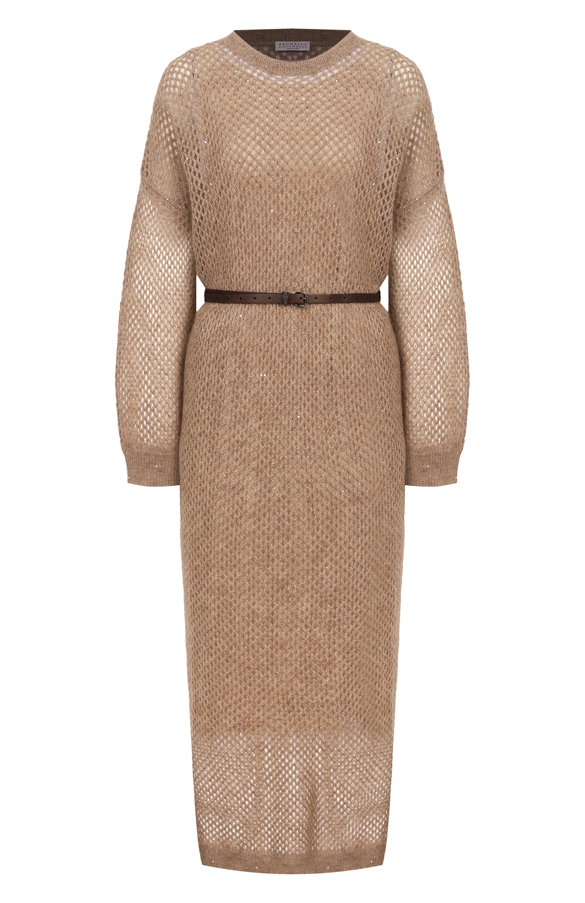 Платье из шерсти и хлопка BRUNELLO CUCINELLI, арт. MPS732A90P, фото 1