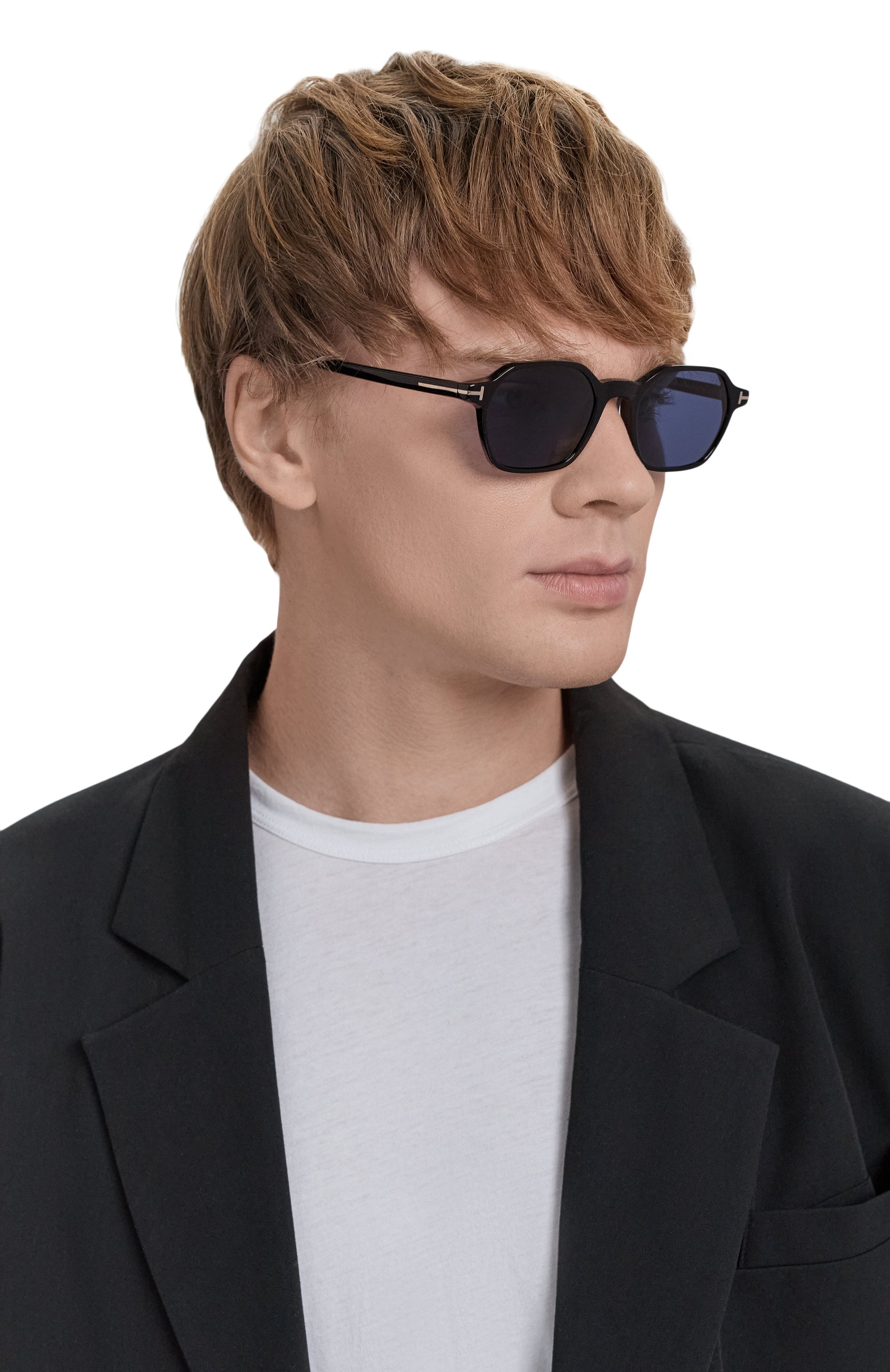 Солнцезащитные очки TOM FORD синего цвета по цене 51450 руб., арт. TF1301 01V, фото 2 Солнцезащитные очки TOM FORD, арт. TF1301 01V, фото 2