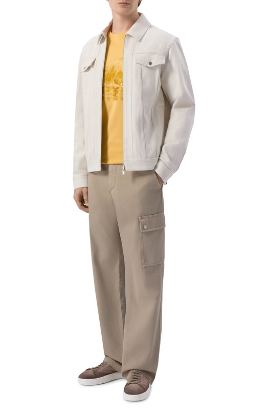 Хлопковая футболка Stefano Ricci MNH6205350/LUXT Жёлтый  MNH6205350/LUXT Фото 2