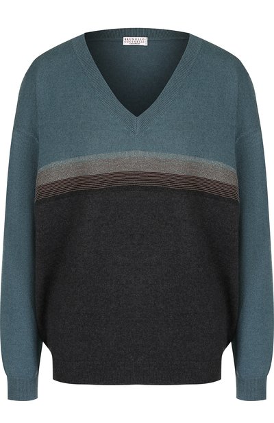 Женский кашемировый пуловер с v-образным вырезом BRUNELLO CUCINELLI, арт. M12149102
