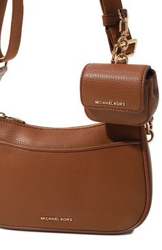 Женская сумка jet set medium MICHAEL MICHAEL KORS коричневого цвета, арт. 32T4GJ6C6T | Фото 3 (Материал: Натуральная кожа; Размер: medium; Материал сплава: Проставлено; Драгоценные камни: Проставлено; Ремень/цепочка: На ремешке)