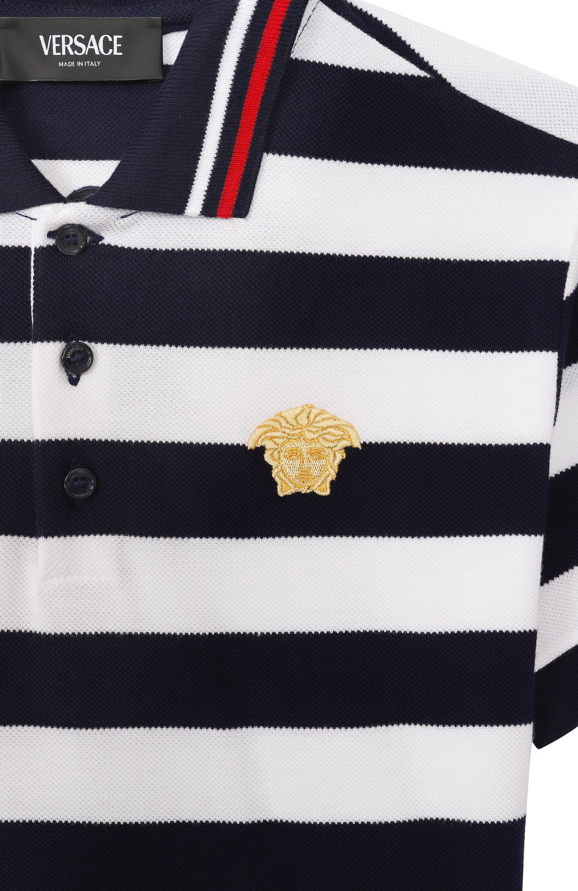 Хлопковое поло VERSACE, арт. 1000126/1A09735, фото 3