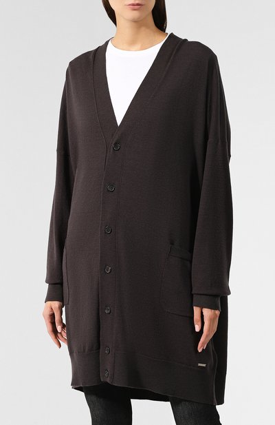 Шерстяной кардиган DSQUARED2 серого цвета по цене 99500 руб., арт. S75HA0903/S16894, фото 3 Шерстяной кардиган DSQUARED2, арт. S75HA0903/S16894, фото 3