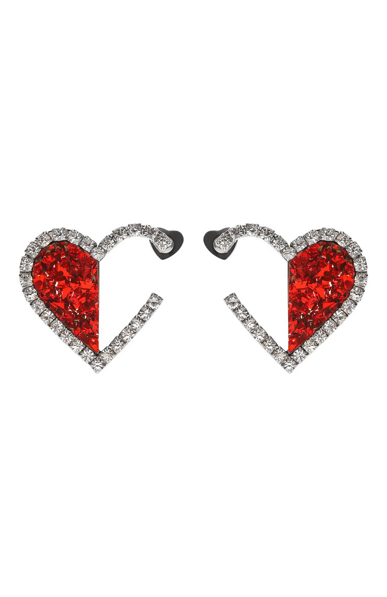 Женские серьги love L'ALINGI серебряного цвета, арт. L0VE EARRINGS | Фото 1 (Нос: Не проставлено; Региональные ограничения белый список (Axapta Mercury): Не проставлено; Материал: Стекло, Металл)