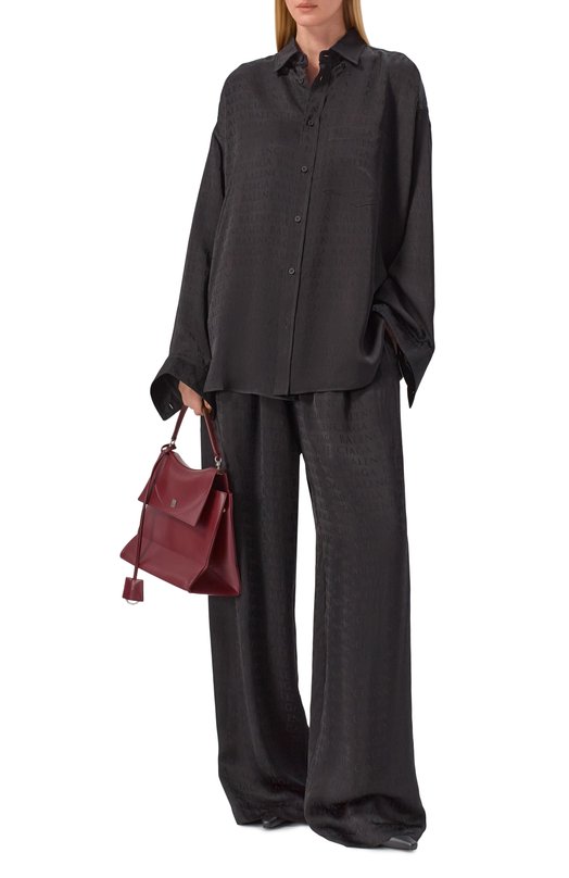 Брюки из вискозы Balenciaga 850696/TT054 Чёрный  850696/TT054 Фото 2