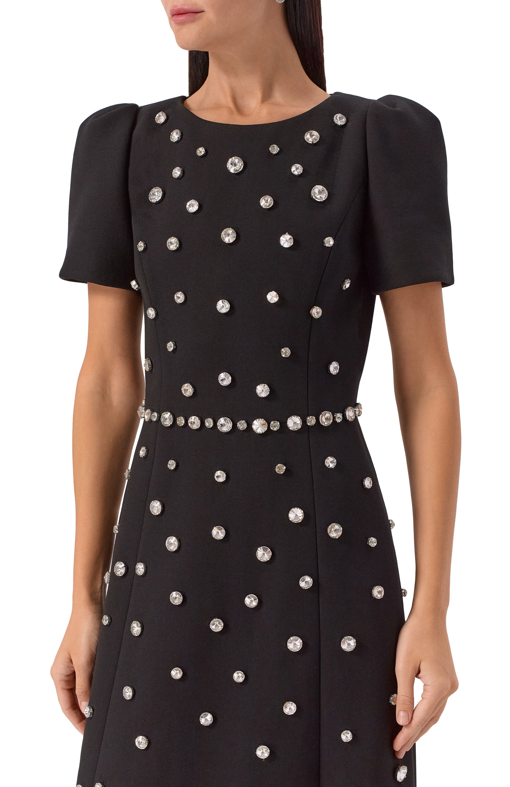 Платье с отделкой стразами DICE KAYEK черного цвета по цене 857000 руб., арт. PF25R213, фото 5 Платье с отделкой стразами DICE KAYEK, арт. PF25R213, фото 5