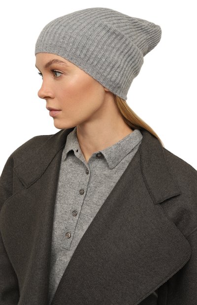 Кашемировая шапка TEGIN серого цвета по цене 12800 руб., арт. 1634, фото 2 Кашемировая шапка TEGIN, арт. 1634, фото 2