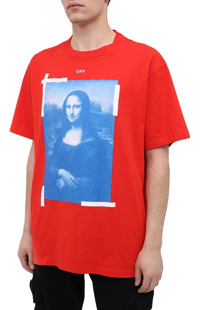 Хлопковая футболка OFF-WHITE, арт. 0MAA038R21JER001, фото 3
