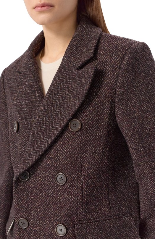 Шерстяной жакет Dice Kayek FW25V506 MRD BROWN Коричневый  FW25V506 MRD BROWN Фото 5