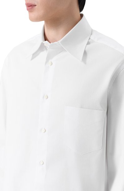 Хлопковая сорочка BRUNELLO CUCINELLI, арт. MW6040621, фото 5