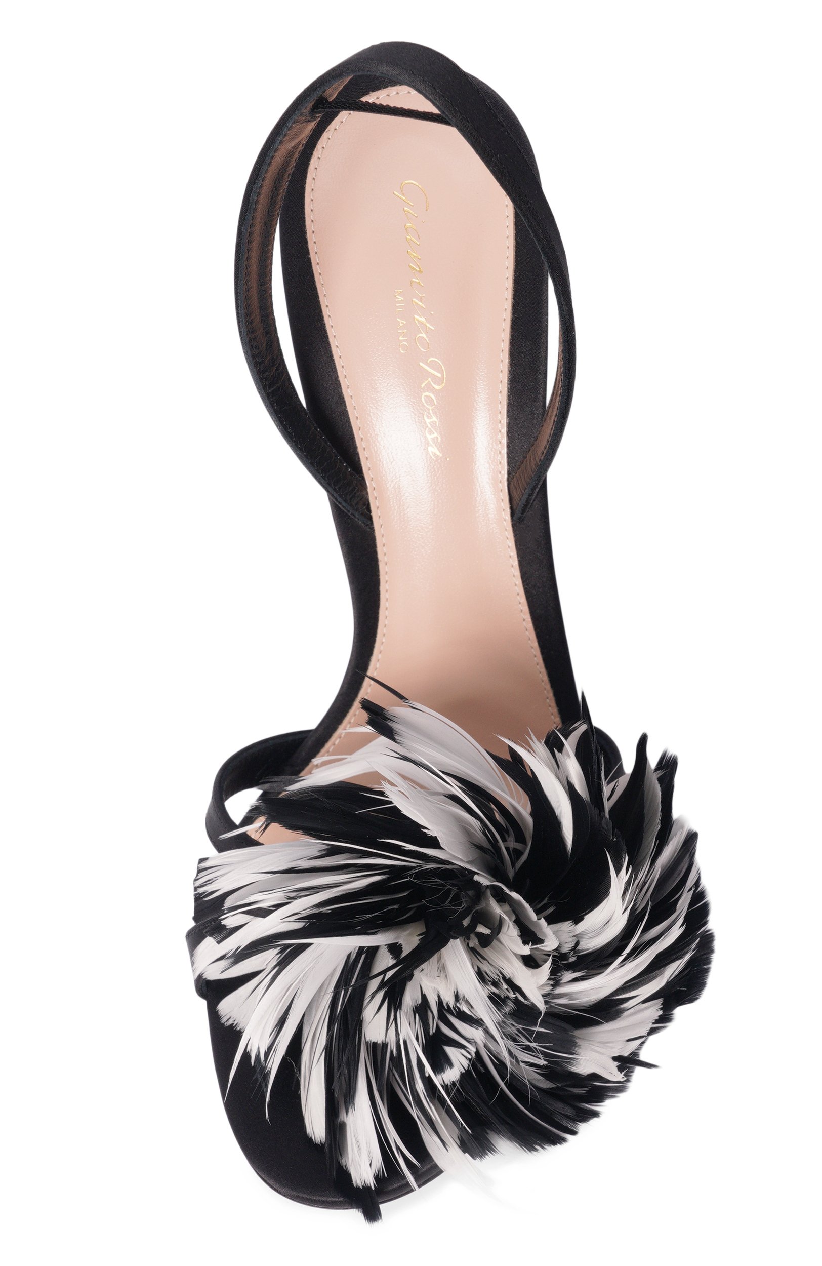 Текстильные босоножки fenice 95 GIANVITO ROSSI черного цвета по цене 244000 руб., арт. G32818.95RIC.CRENEBI, фото 6 Текстильные босоножки fenice 95 GIANVITO ROSSI, арт. G32818.95RIC.CRENEBI, фото 6