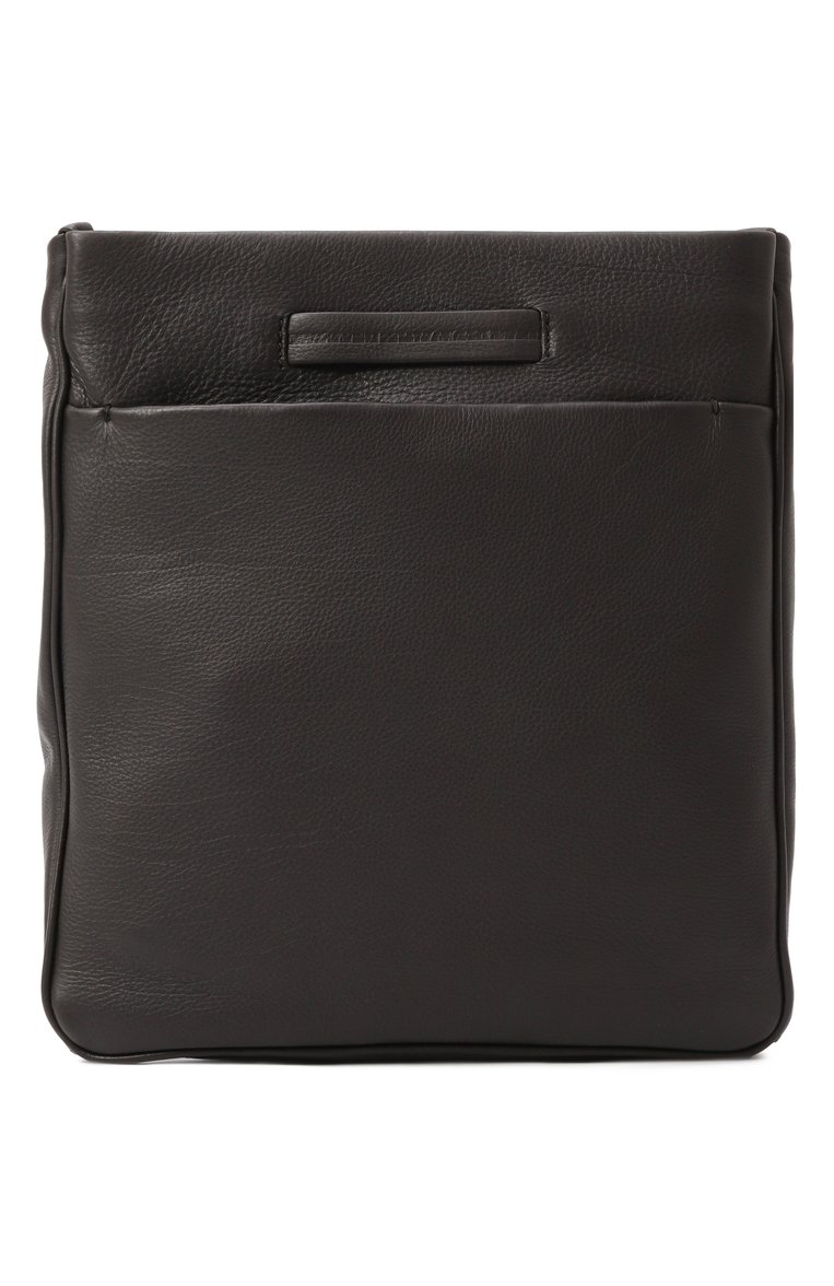 Мужская сумка ZEGNA темно-коричневого цвета, арт. C2228Z/LH0T0 | Фото 6 (Материал: Натуральная кожа; Размер: medium; Ремень/цепочка: На ремешке)