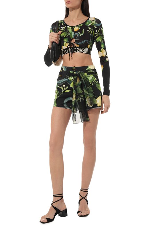 Хлопковые шорты Roberto Cavalli Чёрный, фото 2