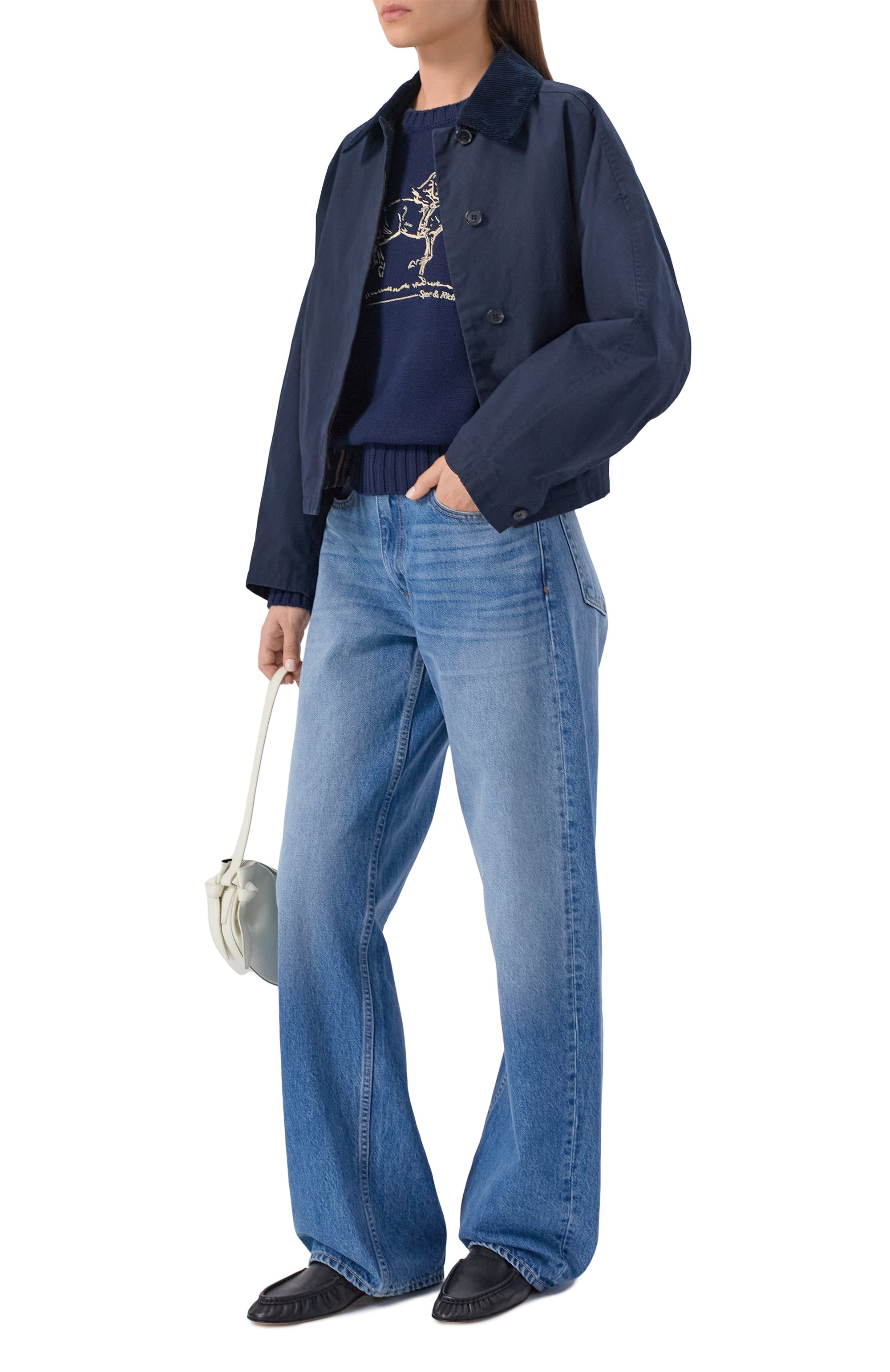 Хлопковый свитер SPORTY AND RICH, арт. WS06565245BL106, фото 2