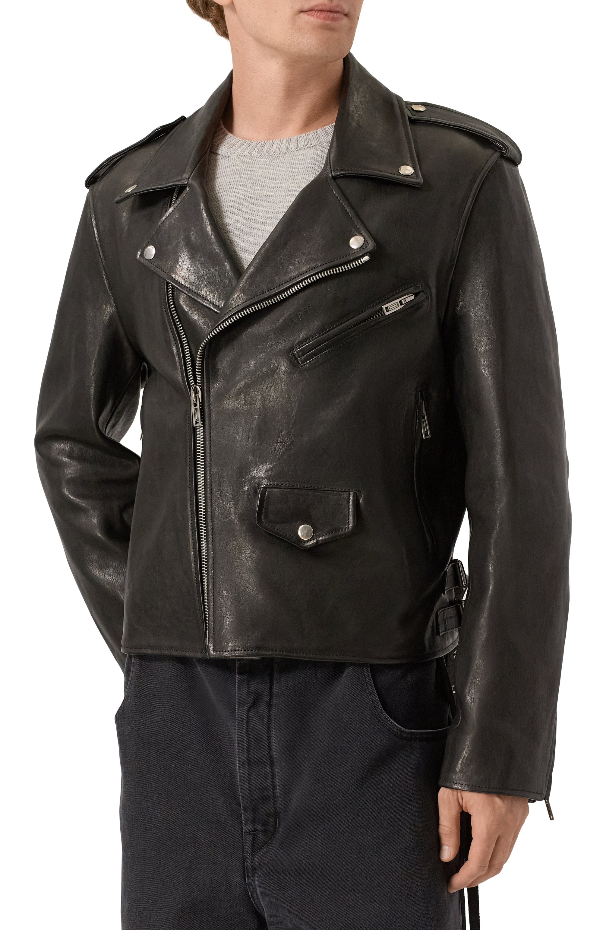 Кожаная куртка ANN DEMEULEMEESTER, арт. B0012058/LT137, фото 3