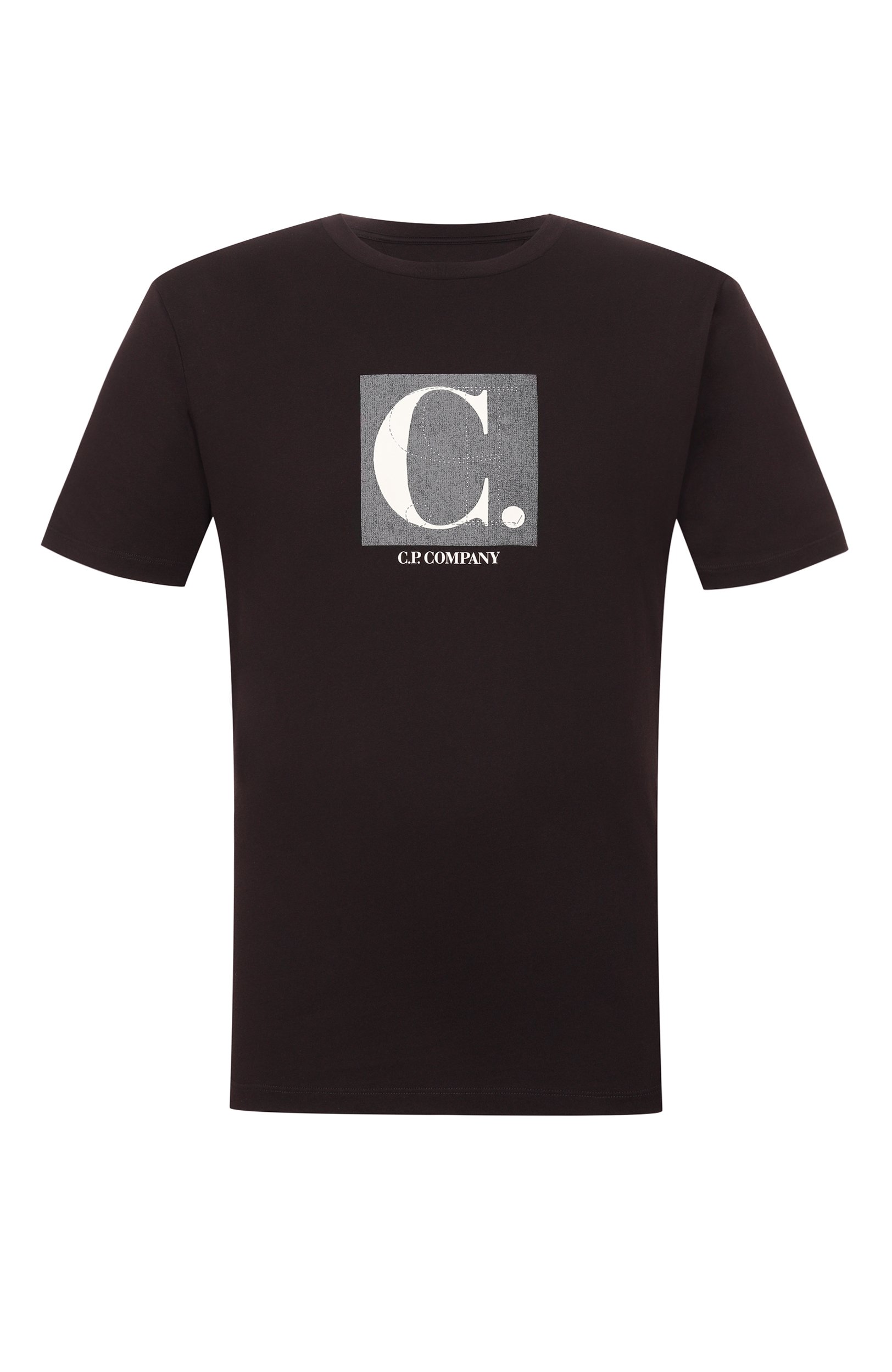 Хлопковая футболка C.P. COMPANY черного цвета по цене 16600 руб., арт. 21CMTS165A/005100W, фото 1 Хлопковая футболка C.P. COMPANY, арт. 21CMTS165A/005100W, фото 1