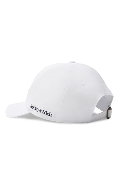 Хлопковая бейсболка SPORTY AND RICH белого цвета по цене 10750 руб., арт. AC040710083WH01, фото 2 Хлопковая бейсболка SPORTY AND RICH, арт. AC040710083WH01, фото 2