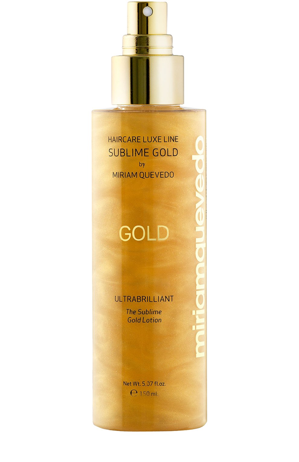 Золотой спрей-лосьон для ультра блеска волос (150ml) MIRIAMQUEVEDO, арт. 393, фото 1
