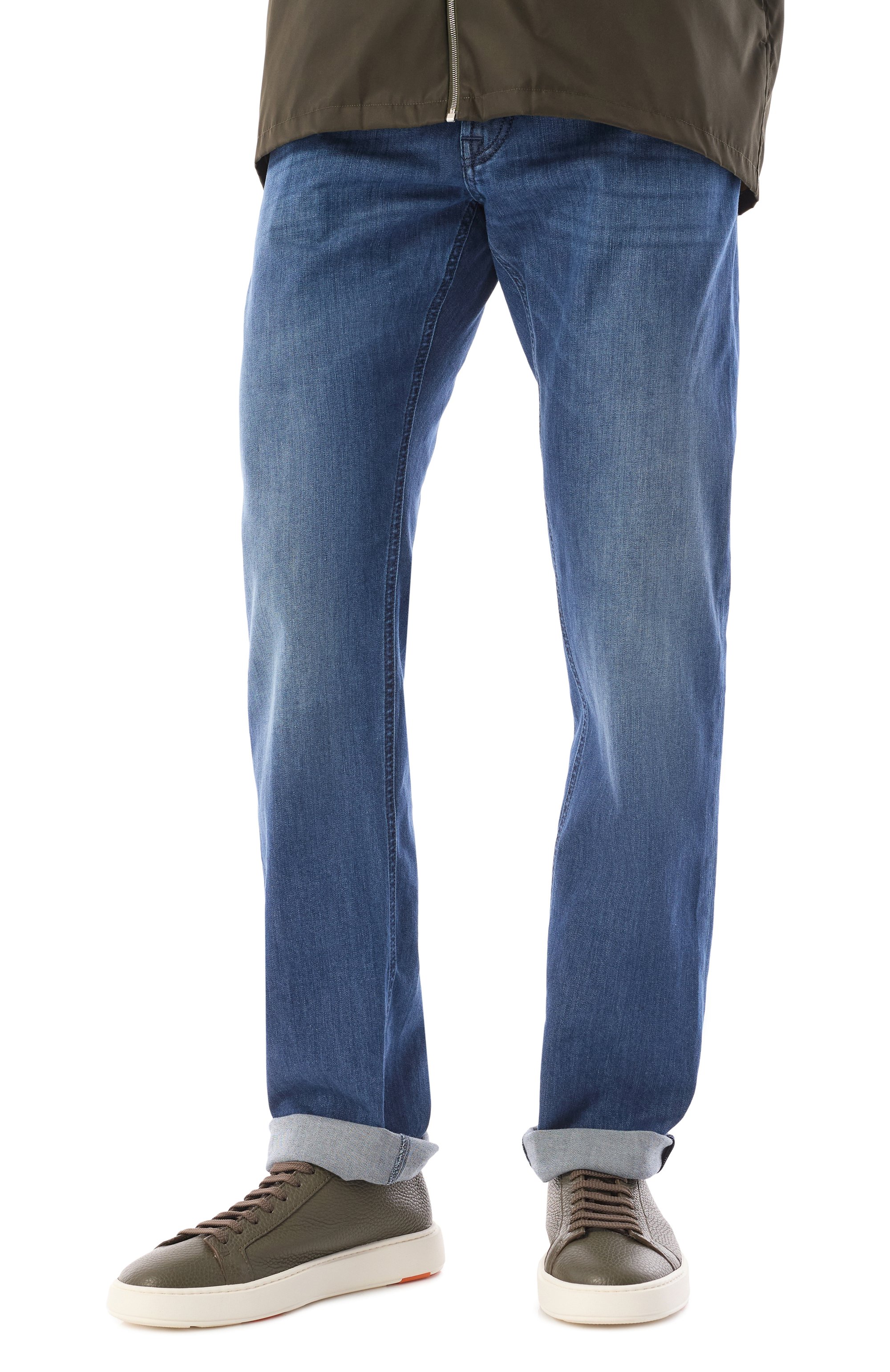 Кожаные кеды cleanic SANTONI, арт. MBCG21571BARCMMD, фото 3