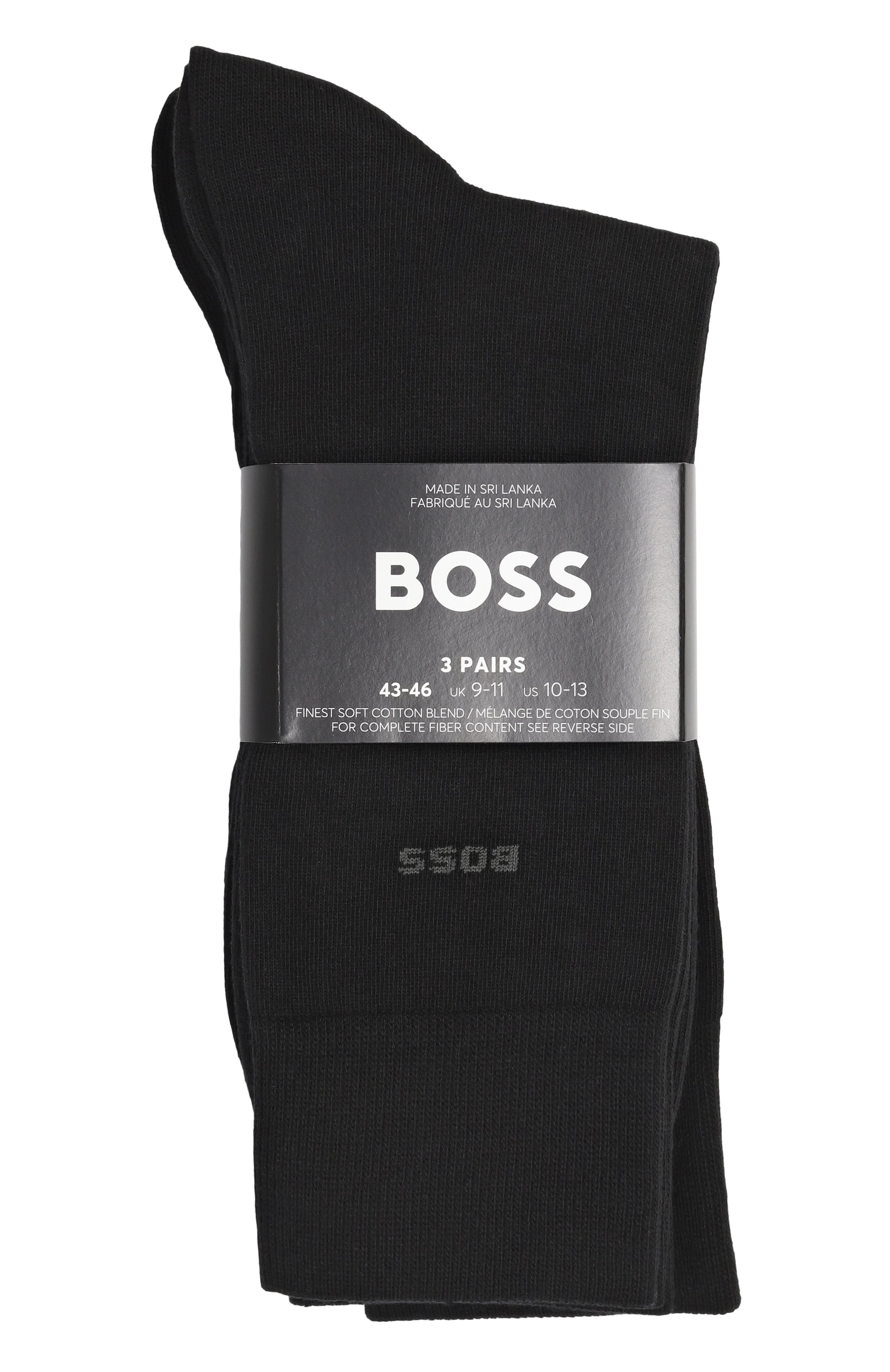 Комплект из трех пар носков BOSS черного цвета по цене 2795 руб., арт. 50469839, фото 1 Комплект из трех пар носков BOSS, арт. 50469839, фото 1