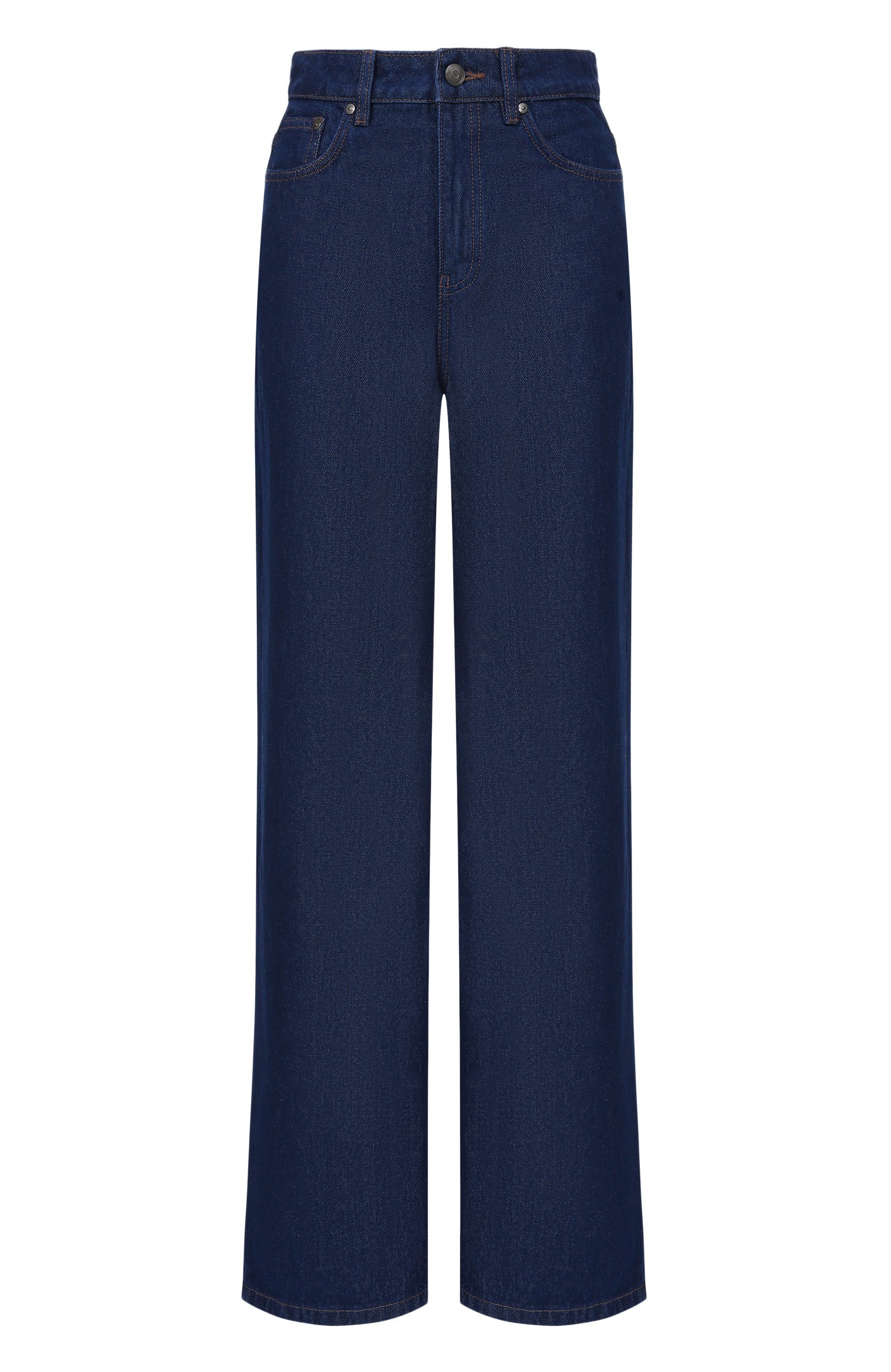 Джинсы wide leg 415 12 STOREEZ темно-синего цвета по цене 17000 руб., арт. 138212, фото 1 Джинсы wide leg 415 12 STOREEZ, арт. 138212, фото 1