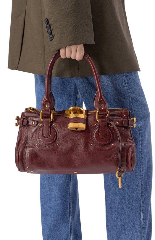 Сумка Paddington Chloé CH25WS802P75 Бордовый  CH25WS802P75 Фото 2