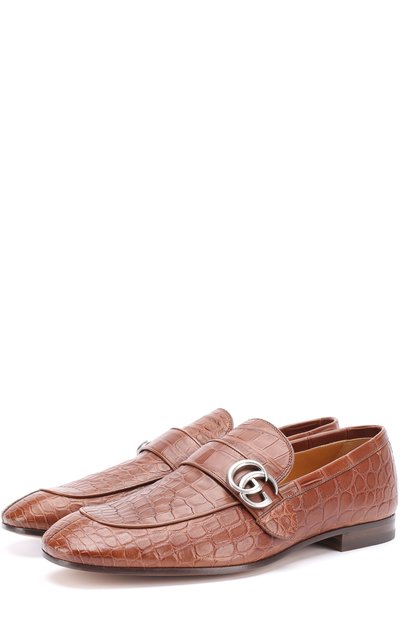 Лоферы из кожи крокодила GUCCI, арт. 450853/EC200, фото 1