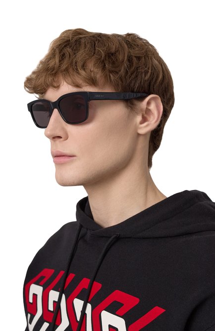 Женские солнцезащитные очки GUCCI черного цвета, арт. GG1716S 001 | Фото 2 (Нос: Не проставлено; Региональные ограничения белый список (Axapta Mercury): Не проставлено)