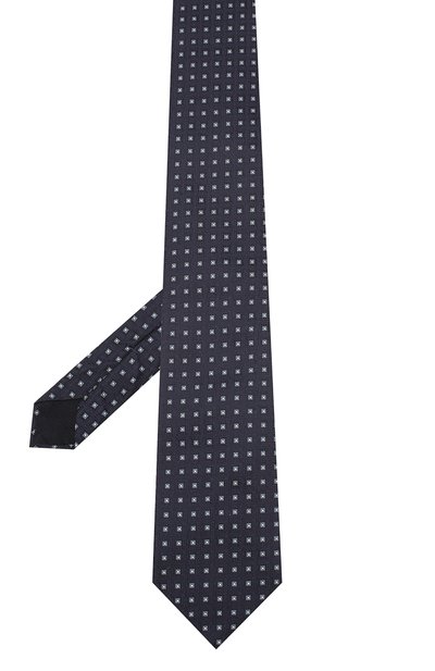 Шелковый галстук CORNELIANI темно-синего цвета по цене 14250 руб., арт. 85U302-0120369/00, фото 2 Шелковый галстук CORNELIANI, арт. 85U302-0120369/00, фото 2