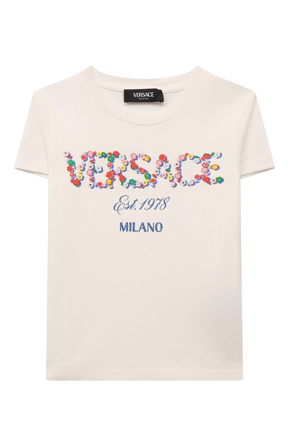 Хлопковая футболка VERSACE, арт. 1000052/1A11464/8-14, фото 1