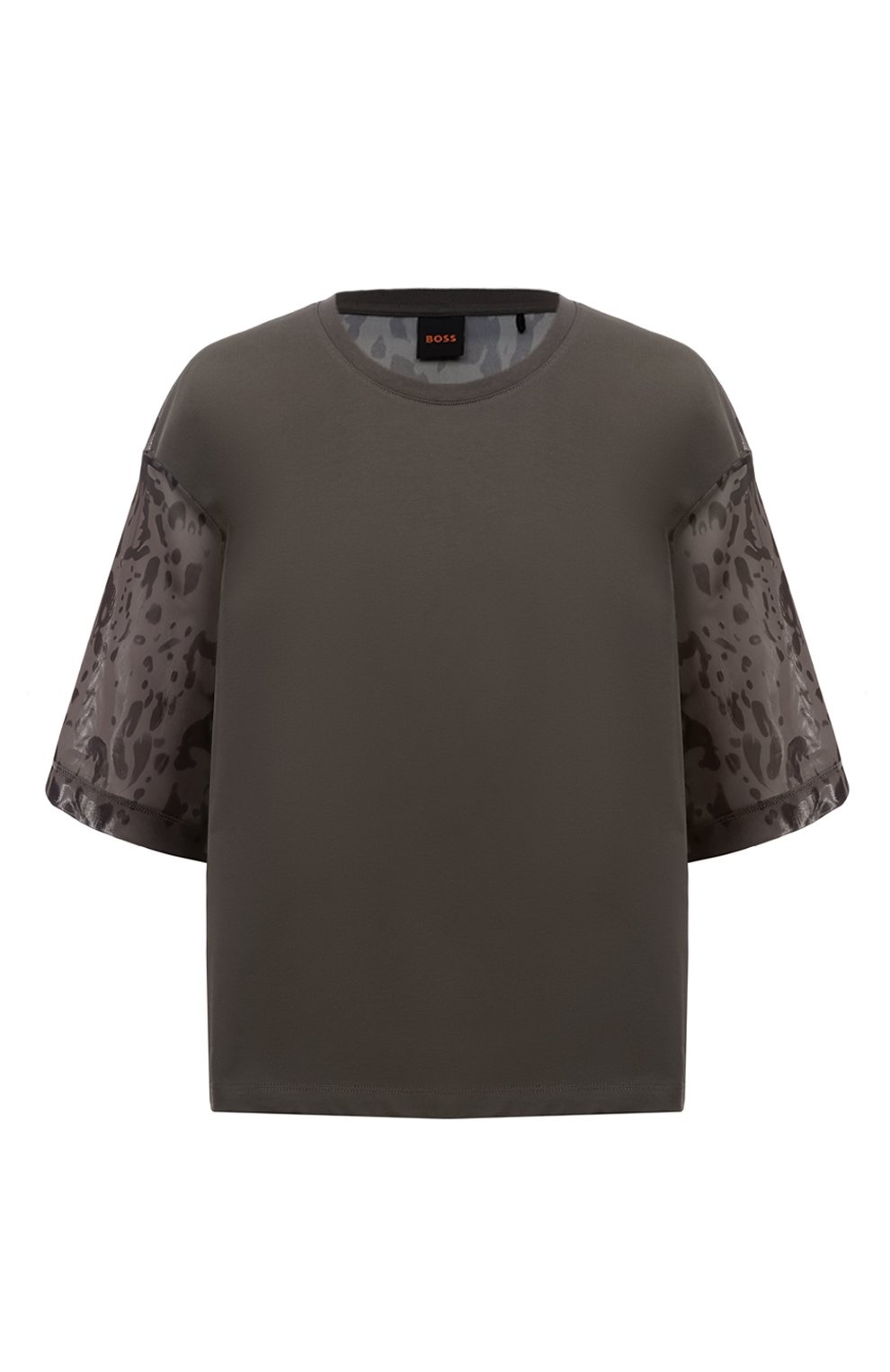 Футболка BOSS ORANGE серого цвета по цене 8400 руб., арт. 50508956, фото 1 Футболка BOSS ORANGE, арт. 50508956, фото 1