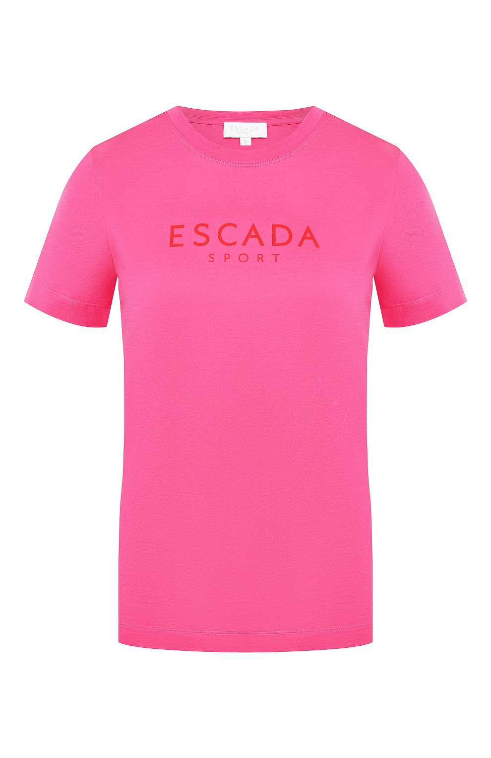 Хлопковая футболка ESCADA SPORT розового цвета по цене 12350 руб., арт. 5030679, фото 1 Хлопковая футболка ESCADA SPORT, арт. 5030679, фото 1