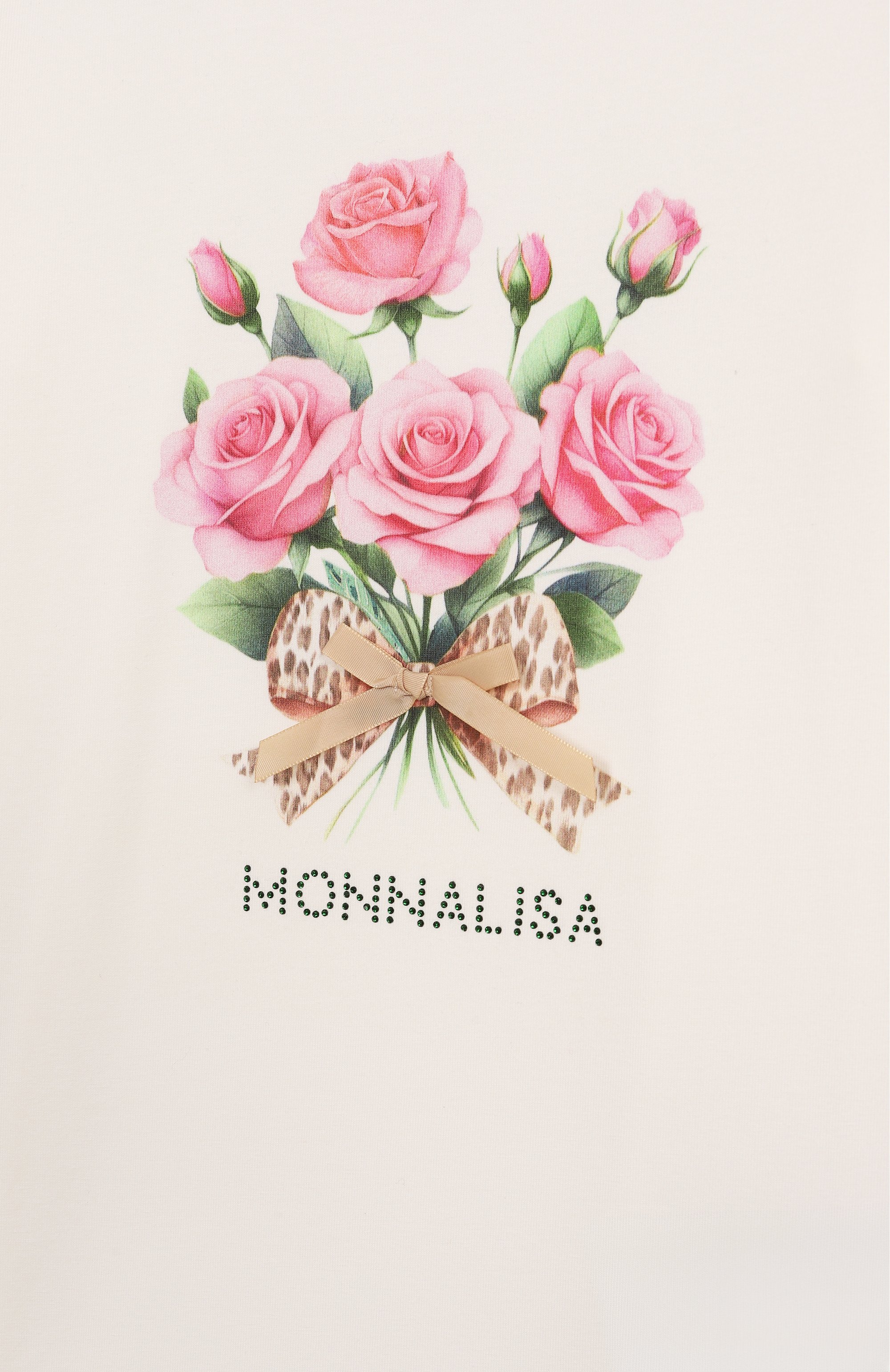 Хлопковый лонгслив MONNALISA, арт. 11F628, фото 3