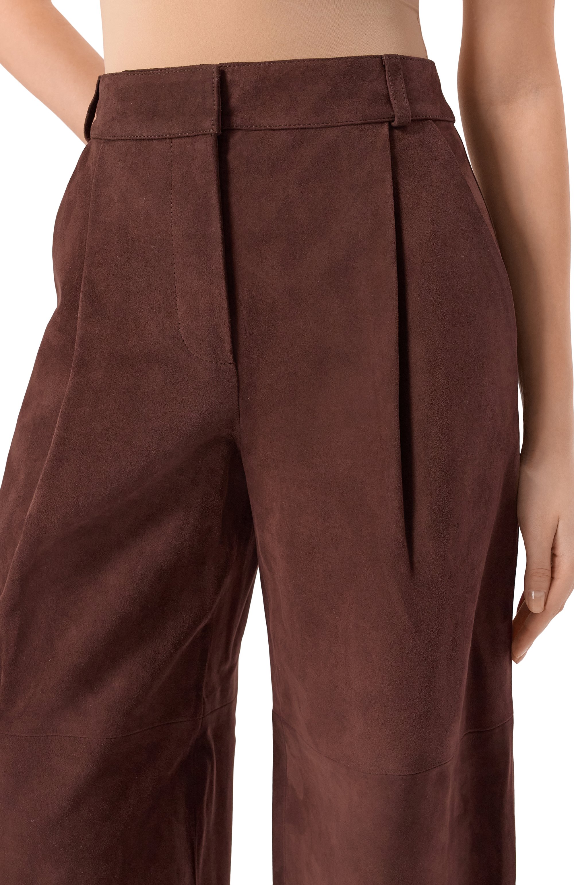 Замшевые брюки CO коричневого цвета по цене 206000 руб., арт. 5067AGS-PF25, фото 5 Замшевые брюки CO, арт. 5067AGS-PF25, фото 5