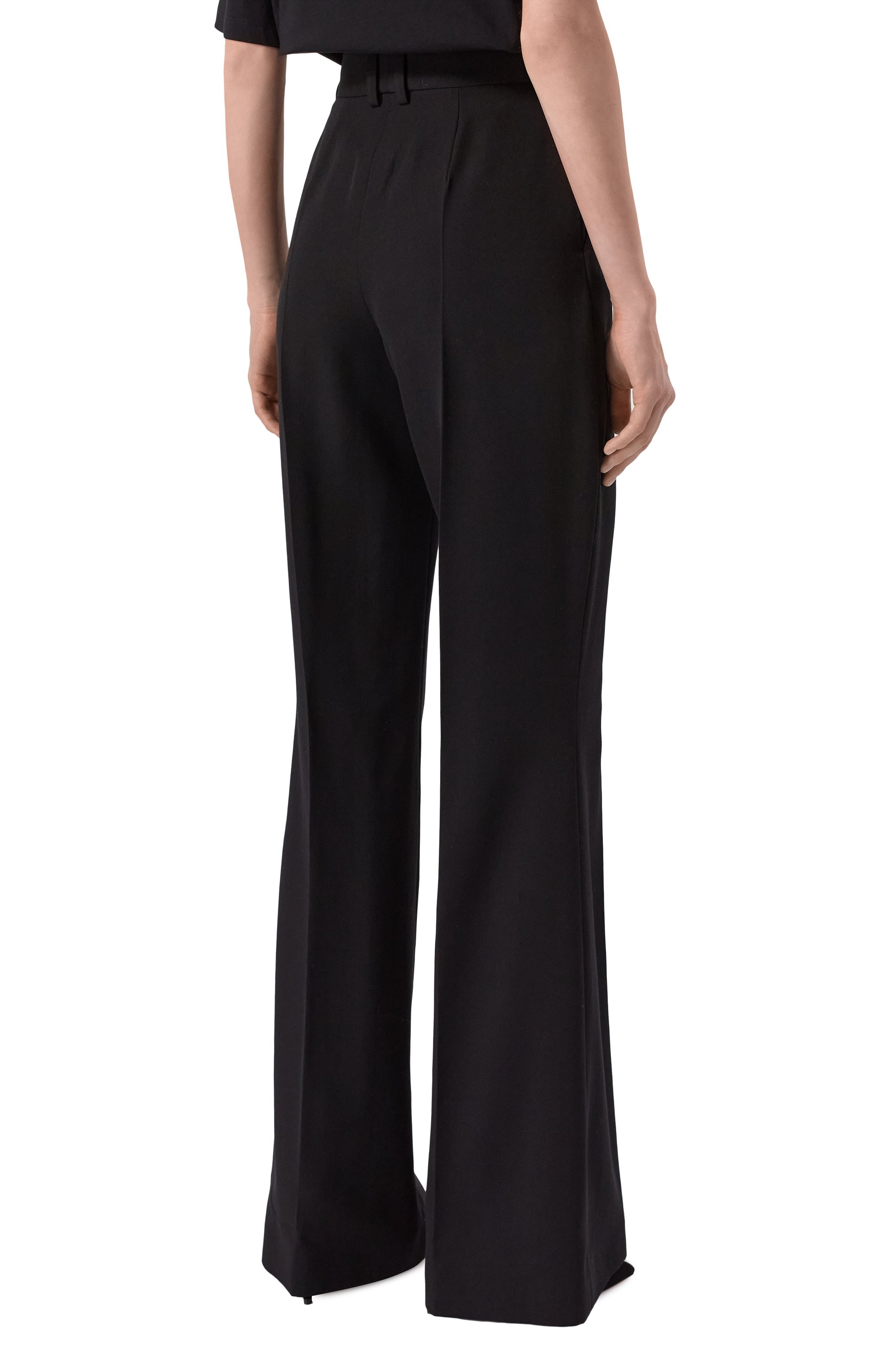 Шерстяные брюки BALMAIN черного цвета по цене 126500 руб., арт. BF1P0105/WC09, фото 4 Шерстяные брюки BALMAIN, арт. BF1P0105/WC09, фото 4