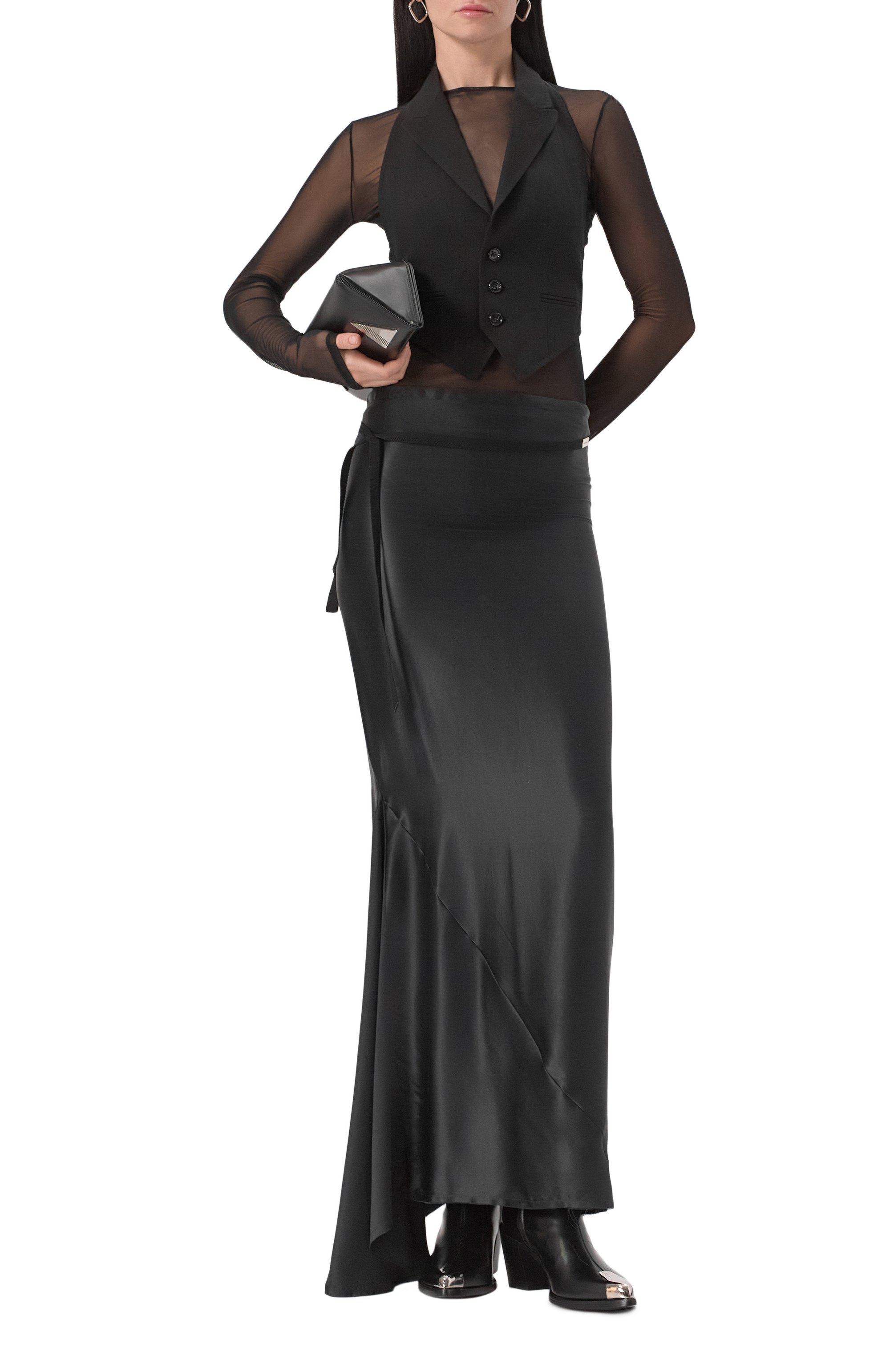 Атласная юбка ANN DEMEULEMEESTER, арт. B0010457/FA134, фото 2