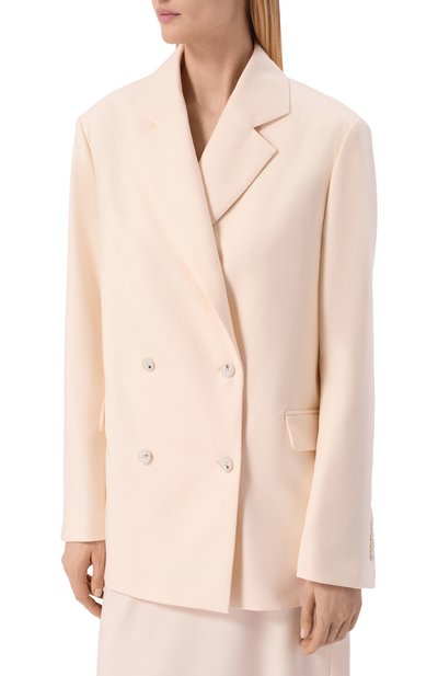 Шерстяной жакет LOULOU DE SAISON кремового цвета по цене 54550 руб., арт. D0NAU LDS, фото 3 Шерстяной жакет LOULOU DE SAISON, арт. D0NAU LDS, фото 3