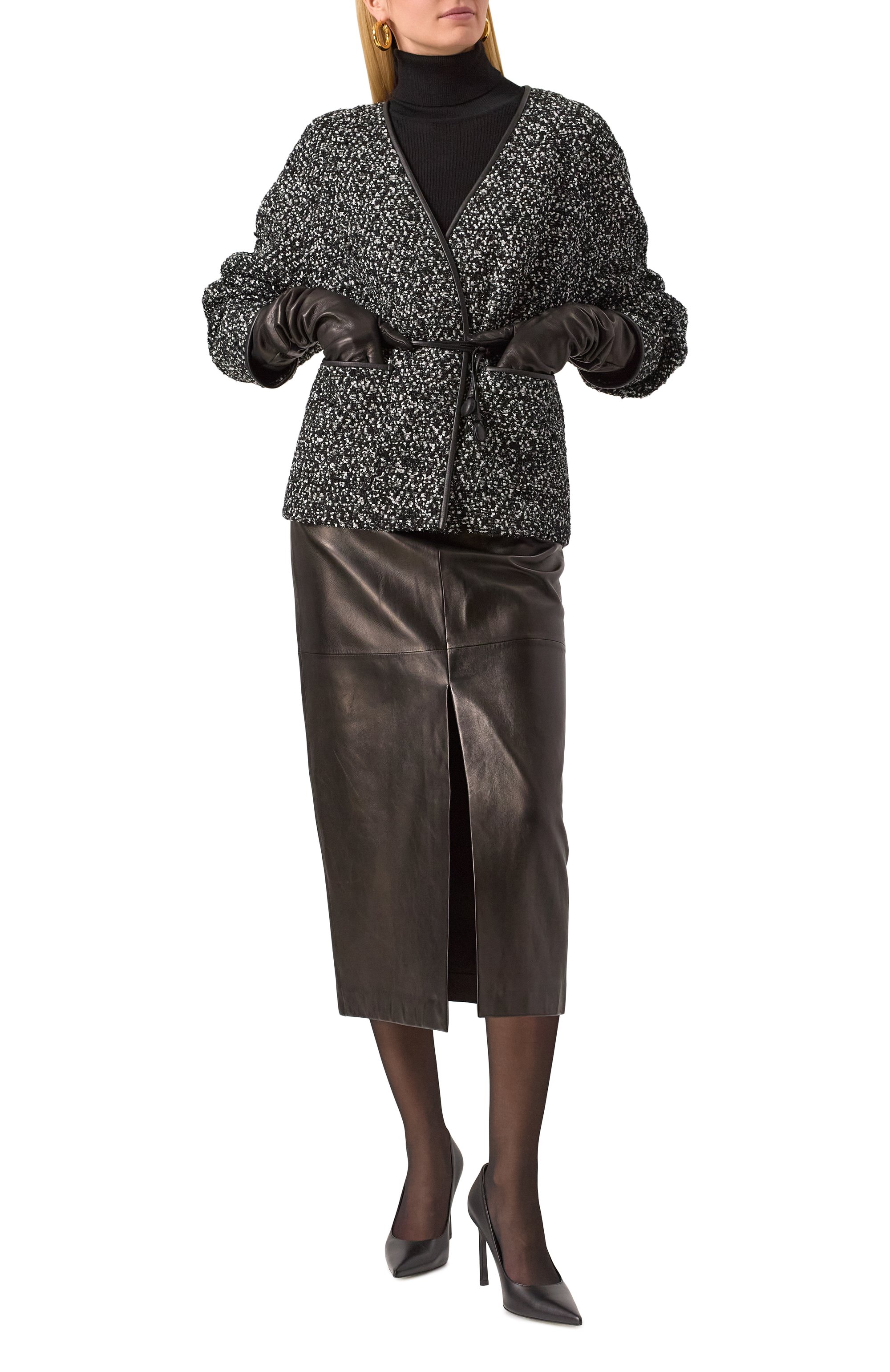 Кожаная юбка MVST черного цвета по цене 240000 руб., арт. ZBET-Y343-2/Z2759-2, фото 2 Кожаная юбка MVST, арт. ZBET-Y343-2/Z2759-2, фото 2